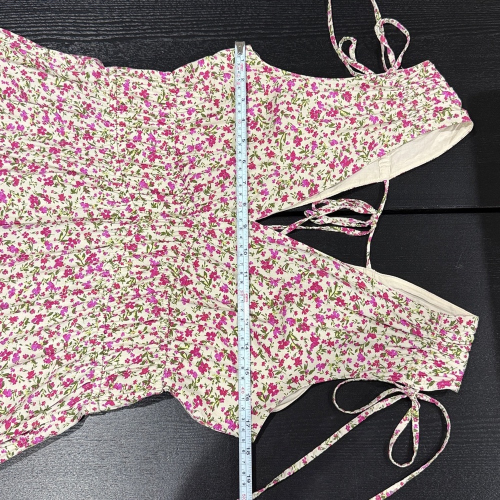 Time and Tru Floral Elastic Waist Midi Dress – Size Medium - Picture 8 of 10